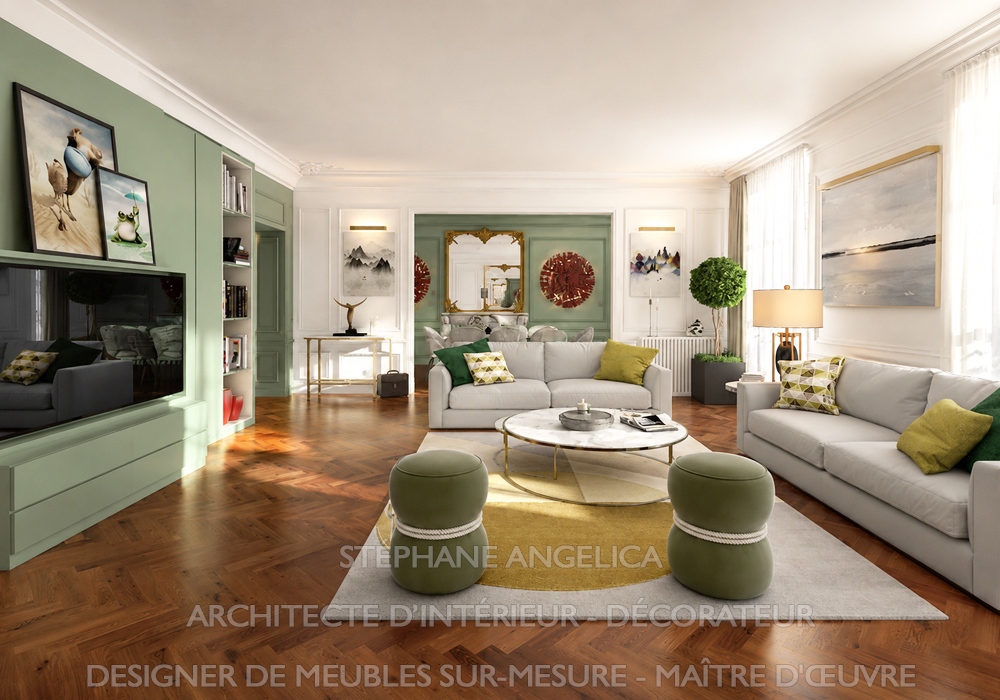 Après décoration appartement haussmannien Paris 16